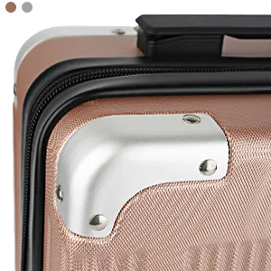 Lzttyee Small Hard Shell Cosmetic Case Travel Hand Luggage Portable Carrying Makeup Case Suitcase Rose gold - Travel Makeup Organizer Case