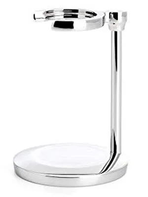 MHLE Chrome Sturdy Shaving Stand for TRADITIONAL Series Brushes - B008JYHMKK