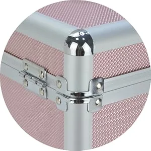 REME Makeup Train Case Cosmetic Organizer Case With Trays and Drawer for Cosmetics,Jewelry Box or Gift Box (pink) small Pink - Strong Structure
