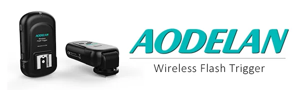 AODELAN Flash Trigger Transmitter and Receiver with Universal Hot Shoe for Canon, Nikon, Olympus, Panasonic, Pentax, Fuji, Samsung, Sony Flash Trigger Set - aodelan flash trigger