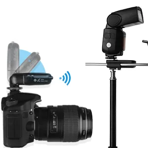 AODELAN Wireless Flash Trigger Transmitter and Receiver Set, Wireless Remote Speedlite Trigger with 3.5mm PC Receiver for Flash Units with Universal Hot Shoe Wireless Flash Trigger Set - speedlight trigger