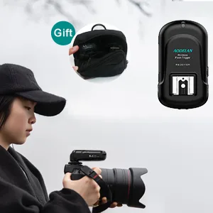 AODELAN Wireless Flash Trigger Transmitter and Receiver Set, Wireless Remote Speedlite Trigger with 3.5mm PC Receiver for Flash Units with Universal Hot Shoe Wireless Flash Trigger Set - Wireless Flash Trigger and Remote Control