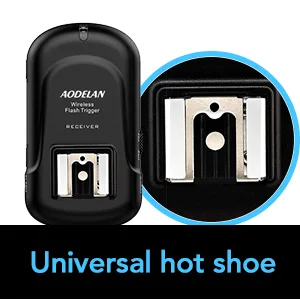 Wireless Flash Trigger 2.4 GHz with Transmitter and Receiver for Canon, Nikon, Panasonic, Olympus, Fuji, Pentax, Samsung,Sony(Except Sony Flashes) Flash Trigger Set - Wireless Flash Trigger