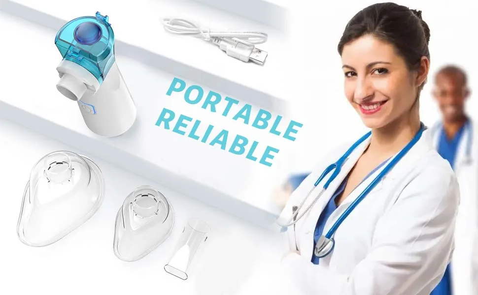 Portable Mesh Nebulizer Machine for Adults and Travel and Home Use - portable mesh nebulizer