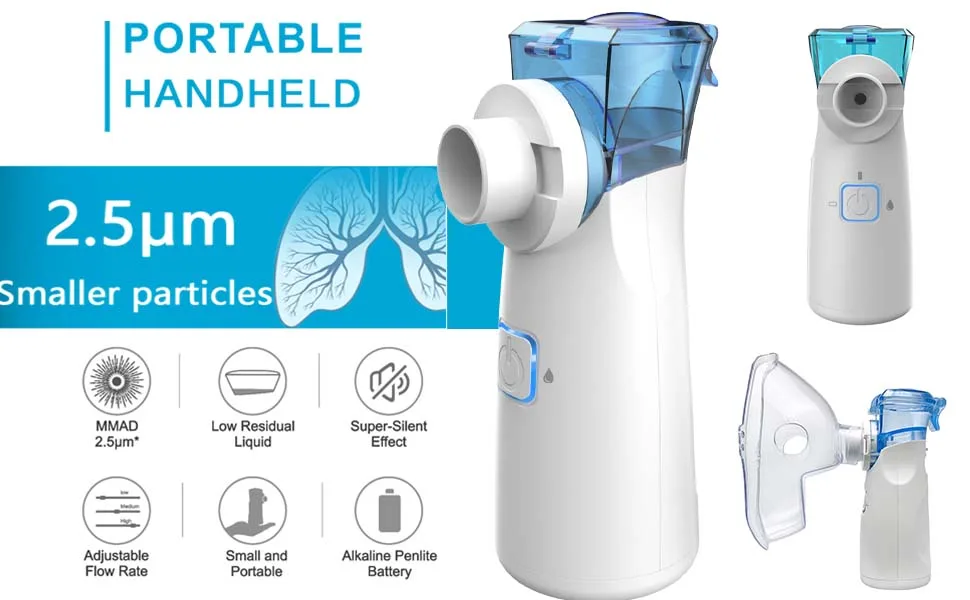 Portable Mesh Nebulizer Machine for Adults and Travel and Home Use - portable nebulizer