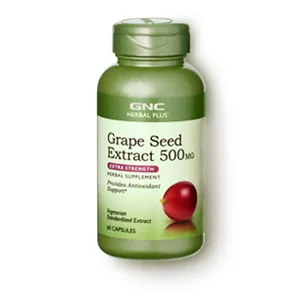 GNC Herbal Plus Grape Seed Extract 500mg - Extra Strength, 60 Capsules, Provides Antioxidant Support - Details of GNC Herbal Plus Grape Seed Extract 500mg - Extra Strength bottle
