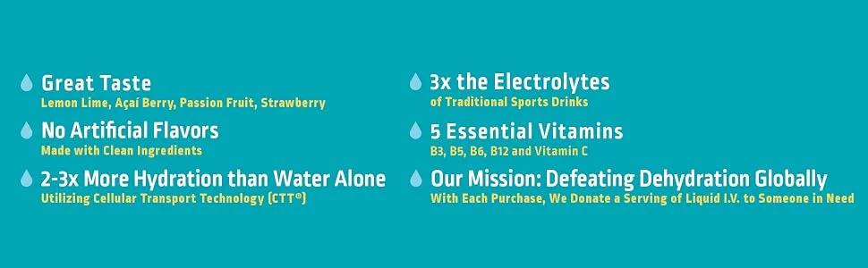 Liquid I.V. Hydration Lemon Lime Electrolyte Powder Drink Mix, 28 Count - Liquid I.V.