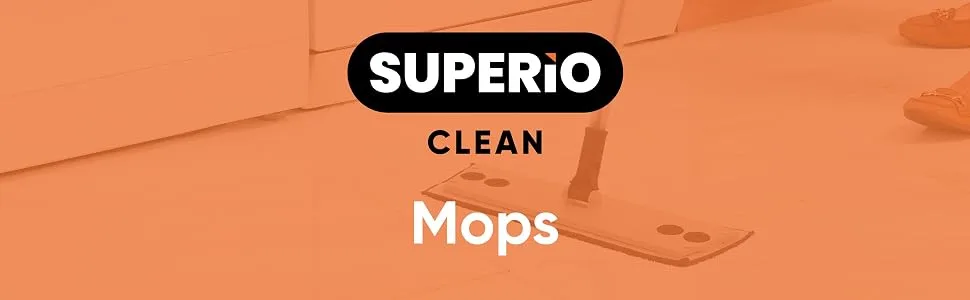 Superio Twist Mop Self Wringing Mop with Scrubber Microfiber Mop for Hardwood, Tile, Laminate Floors Commercial/Industrial Use.-Grey Full Mop - Superio cloths logo