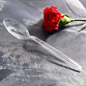 Plastic Silverware 400pcs Disposable Clear Plastic Silverware Crystal Plastic Cutery Plastic forks and Spoons 200 forks and 200 spoons Supernal - Plastic Silverware 400pcs Disposable Clear Plastic Silverware Crystal Plastic Cutery