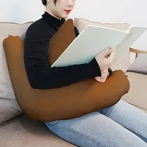 zimucxn Shoulder Surgery Pillow, Ergonomic Rotator Cuff Pillow, Comfortable Post Shoulder Surgery Pillow, Adjustable Structure Provide Support, Shoulder Pain Relief, Firm and Removable (Brown) - rotator cuff pillow