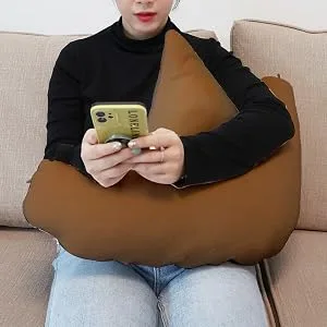 zimucxn Shoulder Surgery Pillow, Ergonomic Rotator Cuff Pillow, Comfortable Post Shoulder Surgery Pillow, Adjustable Structure Provide Support, Shoulder Pain Relief, Firm and Removable (Brown) - rotator cuff pillow