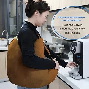 zimucxn Shoulder Surgery Pillow, Ergonomic Rotator Cuff Pillow, Comfortable Post Shoulder Surgery Pillow, Adjustable Structure Provide Support, Shoulder Pain Relief, Firm and Removable (Brown) - Shoulder Surgery Pillow