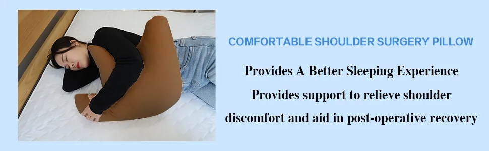 zimucxn Shoulder Surgery Pillow, Ergonomic Rotator Cuff Pillow, Comfortable Post Shoulder Surgery Pillow, Adjustable Structure Provide Support, Shoulder Pain Relief, Firm and Removable (Brown) - Shoulder Surgery Pillow