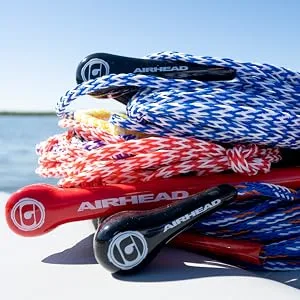 Airhead Water Ski Rope, Tractor-Grip Handle, 1 Section, 75-Feet - Versatile Use