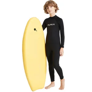 Aunua Youth 3/2mm Neoprene Wetsuits for Kids Full Wetsuit Swimming Suit Keep Warm Full Wetsuit BlackBlue 14 - Black