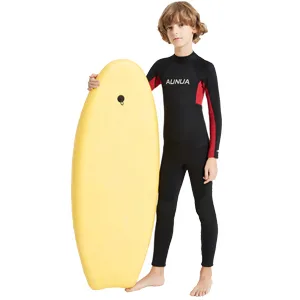 Aunua Youth 3/2mm Neoprene Wetsuits for Kids Full Wetsuit Swimming Suit Keep Warm Full Wetsuit BlackBlue 14 - BlackRed