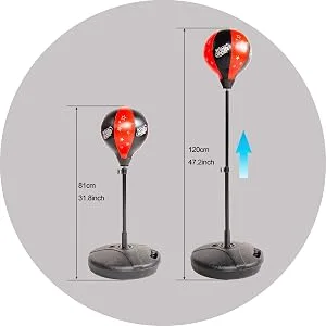 BalanceFrom Punching Bag with Base for Kids 3-10 Easy to Assemble with Boxing Gloves Style #1 - product information 9