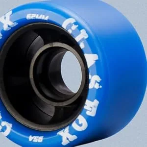 CLAS FOX Replacement Roller Skate Wheels Quad Speed Skate Wheels 8 Pcs Blue PU Black Core - T01-5A