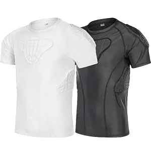 DGXINJUN Youth Kids Boys Padded Compression Shirt Chest Protector Parkour Extreme Exercise Suit for Boys Shirt Medium - product information 17
