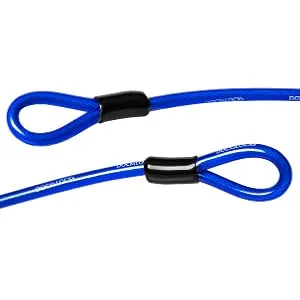 DocksLocks Anti Theft Weatherproof Straight Security Cable with Reinforced Looped Ends for Bike, Kayak and More, 25ft - Braided steel cable with reinforced looped ends