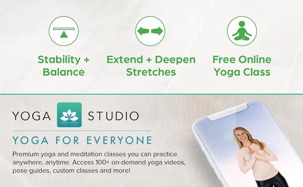 Gaiam Essentials Yoga Block 2 Pack & Yoga Strap Set, Grey - Gaiam Essentials
