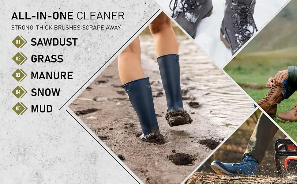 Jobsite Boot Scrubber - Outdoor Shoe Scraper Cleaner Brush - Extra Wide 1 - Boot Scrubber