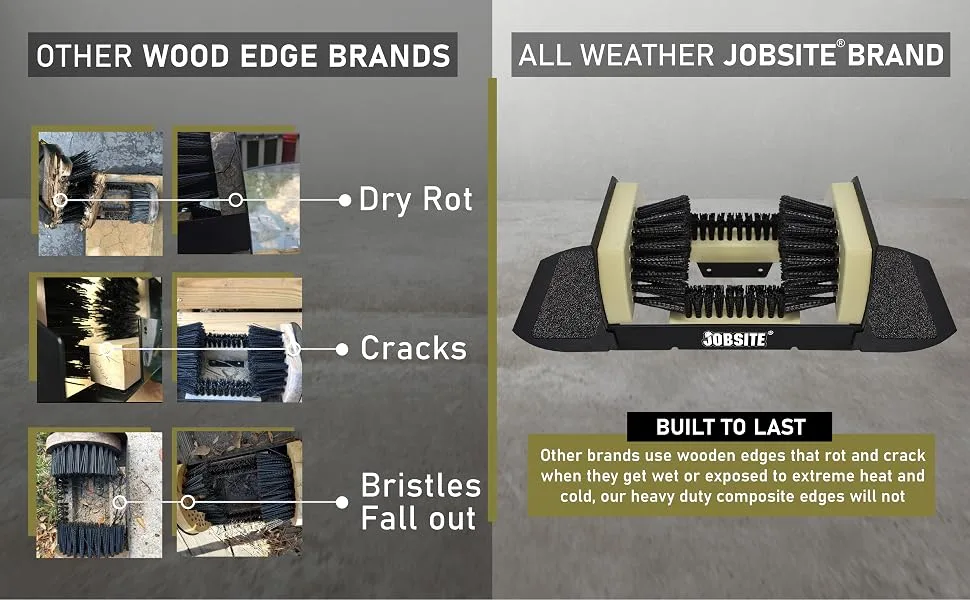 Jobsite Boot Scrubber - Outdoor Shoe Scraper Cleaner Brush - Extra Wide 1 - scrubber
