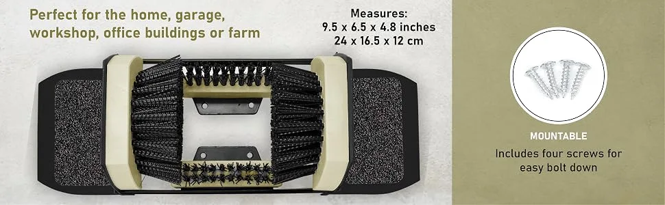 Jobsite Boot Scrubber - Outdoor Shoe Scraper Cleaner Brush - Extra Wide 1 - scrubber