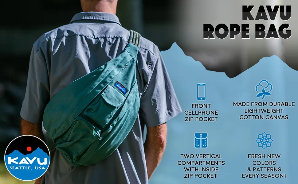KAVU Rope Bag - Sling Pack for Hiking, Camping, and Commuting Beach Paint - Rope Bag