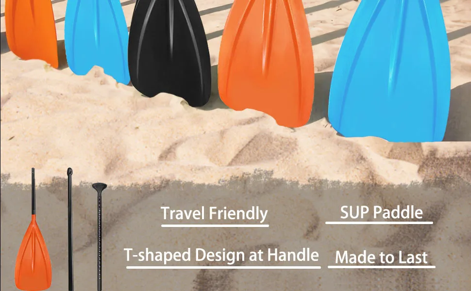 LBW SUP Paddle 3 Piece Stand Up Paddleboard Paddles Floating Portable Stand-up Paddle Oars Boat Paddle Board Accessories Adjustable Double Holes Lock Sturdy & Ergonomic for Surfing Beginner Orange - product information 12