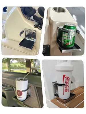 Marinebaby Stainless Steel Adjustable Folding Cup Drink Holders Marine/Boat/Caravan/car (Cup Holder (2pcs)) - 9931
