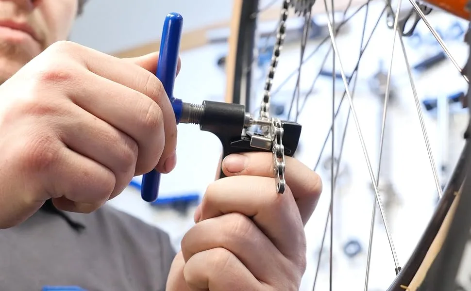 Park Tool Chain Tool - CT-3.3 Black One Size - Park Tool CT-3.3 Bicycle Chain Tool in use