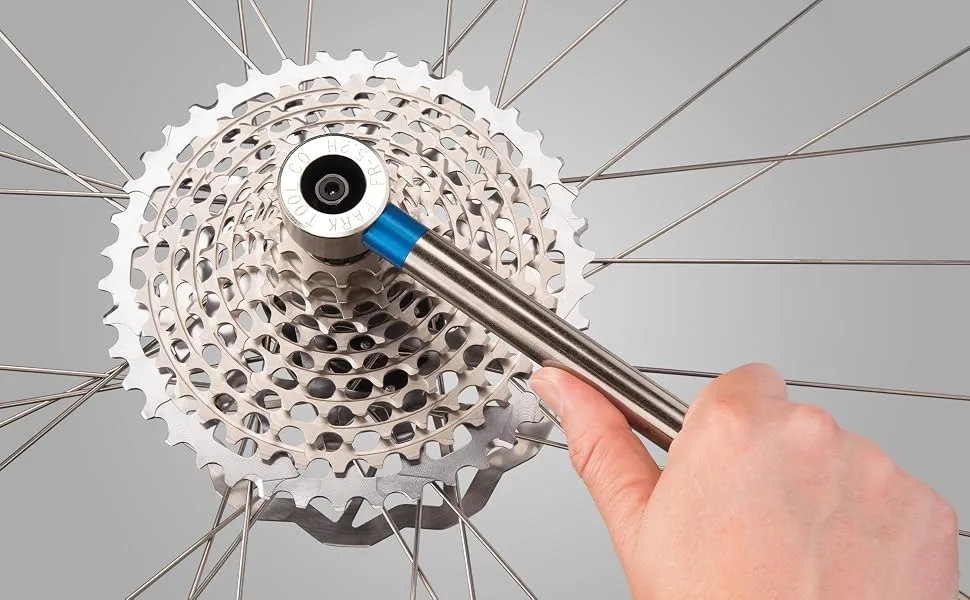 Park Tool FR-5.2H - Cassette Lockring Tool with Handle - Park Tool FR-5.2H being used on a cassette lockring