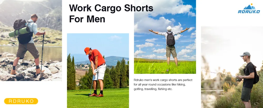 Rdruko Men's Cargo Shorts Quick Dry Lightweight Work Golf Casual Outdoor Shorts 5 Pockets Dark Grey 36 - mens cargo shorts