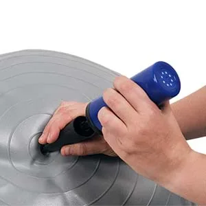 Retrospec Luna Exercise Ball, Base & Pump/Ball & Pump with Anti-Burst Material 55cm Ball & Base Rose - Retrospec Luna Exercise Ball