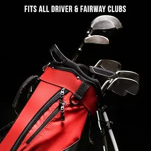 USA Golf Head Covers for Driver & Fairway Woods - Premium Leather Headcovers, Designed to Fit All Woods and Drivers Navy - Skydream Golf - Golf Driver & Fairway Head Covers