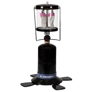 Stansport 2 Mantle Propane Lantern Clear Glass - propane lantern camping