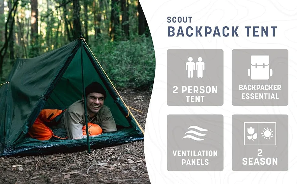 Stansport Scout 2 person Backpack and Camping Tent Multicolor - a-frame, scout, boyscout, tent, camp, outdoors