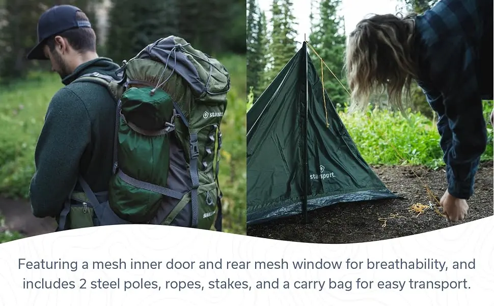 Stansport Scout 2 person Backpack and Camping Tent Multicolor - camping, a-frame, tent, camp, outdoors, recreation, tent pole, backpacking