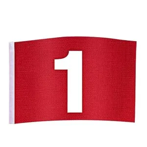 ToVii 2 Pack Golf Flagstick 6 feet golf flag Hole Cup Set,Golf Pin Flags for Driving Range Backyard, Anti-Rust Glass Fiber 5-Section Design with Connectors Basic- Red- 2 Pack - product information 2