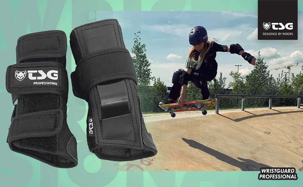 TSG Professional Wristguard, Ergonomic Splint, Palm, Wrist Support, Hardshell, Snowboarding, Skiing, Downhill, Skateboarding, Swiss Design, Black Small - An ergonomically designed splint with full wrap straps provides palm protection and wrist support