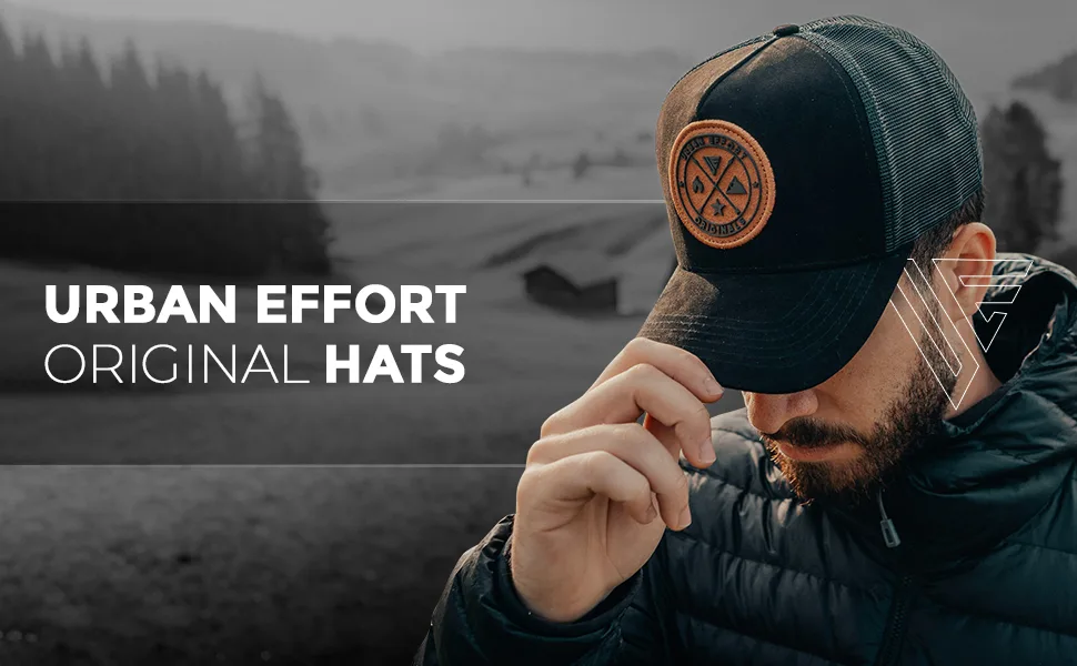 Urban Effort Mesh Back Cap - for Men and Women Baseball Hat 5-Panel Trucker Hat - Great Snapback Closure for Hunting & Hiking Blue/Wine - Module 1