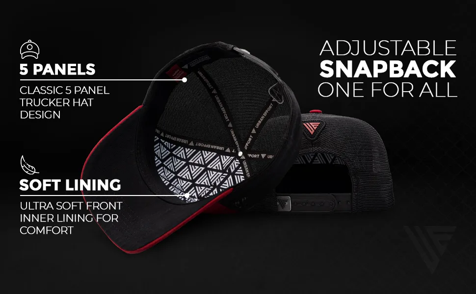 Urban Effort Mesh Back Cap - for Men and Women Baseball Hat 5-Panel Trucker Hat - Great Snapback Closure for Hunting & Hiking Blue/Wine - Module 4