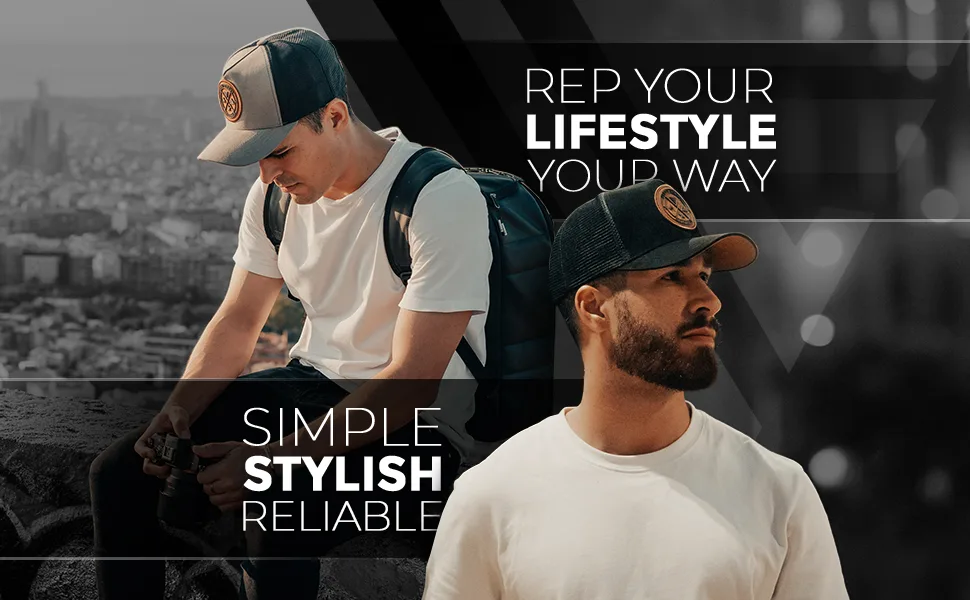 Urban Effort Mesh Back Cap - for Men and Women Baseball Hat 5-Panel Trucker Hat - Great Snapback Closure for Hunting & Hiking Brown - Module 3