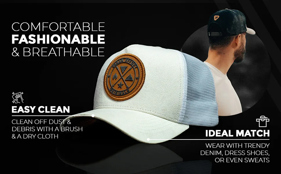 Urban Effort Mesh Back Cap - for Men and Women Baseball Hat 5-Panel Trucker Hat - Great Snapback Closure for Hunting & Hiking Brown - Module 6