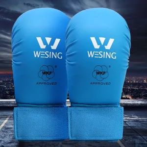 Wesing WKF Sparing Karate Gloves Without Thumb Protection Blue Red Blue Small - product information 2