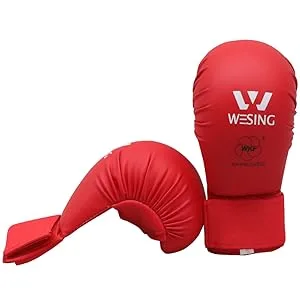 Wesing WKF Sparing Karate Gloves Without Thumb Protection Blue Red Blue Small - product information 4