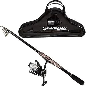 Wakeman Ultra Series Telescopic Spinning Rod and Reel Combo Black - product information 2