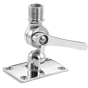 ZOMCHAIN Marine VHF Antenna Mounts, Ratchet Mount, 316 Stainless Steel Adjustable Base Mount for Boat - product information 2
