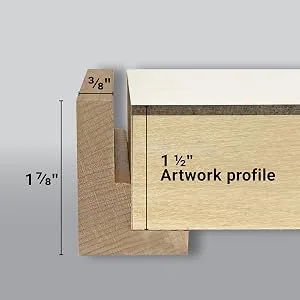 Ampersand Floaterframe for Wood Panels, 1.5 Inch Depth, Bold, 8X10 Inch, Black (FBOLD150810B) - Bold 1-1/2